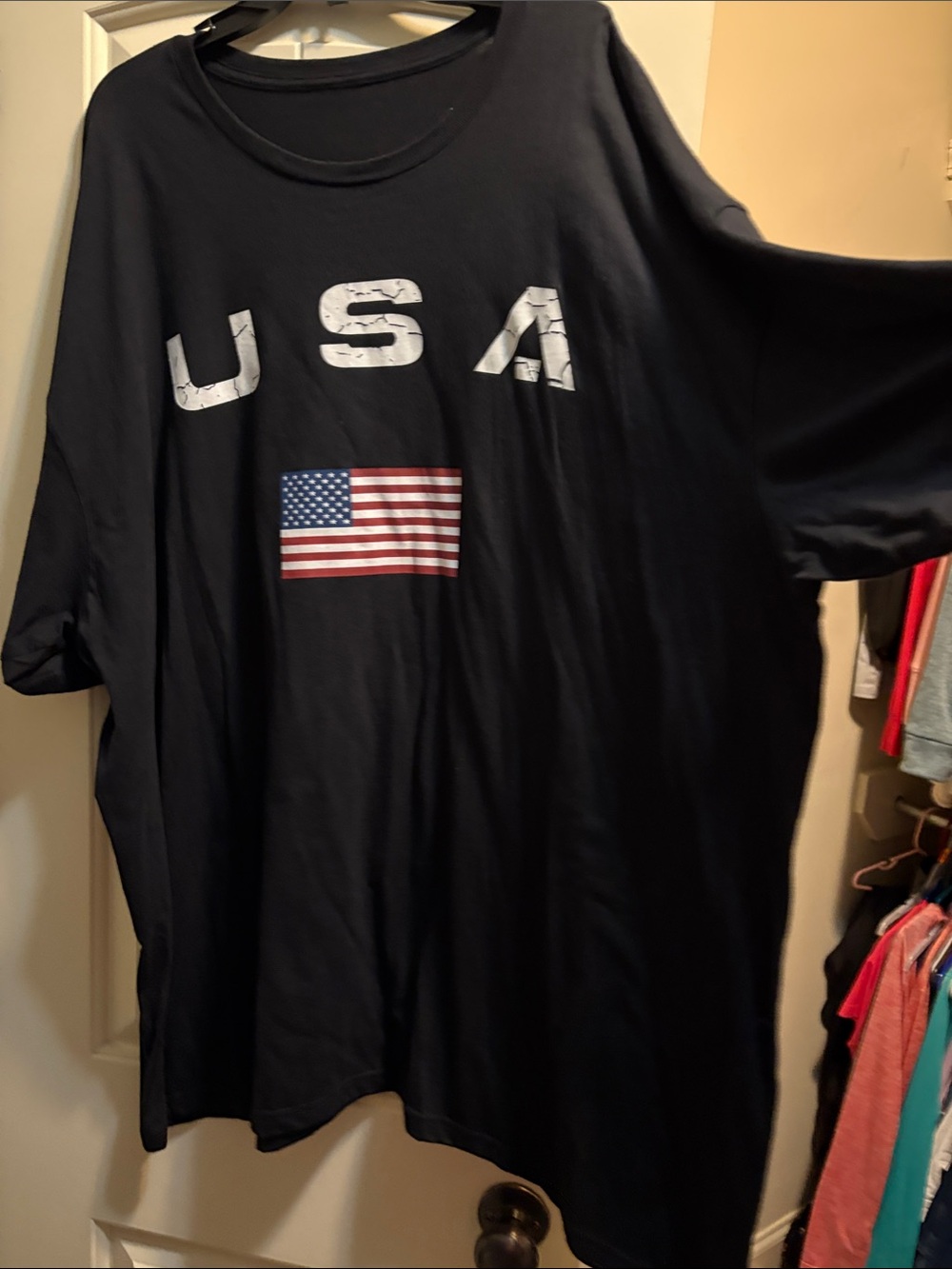 Men's Black USA Flag Graphic Short Sleeve Tee